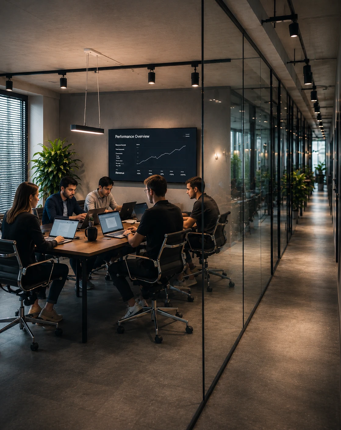 Team in vergadering bespreekt recruitment marketing